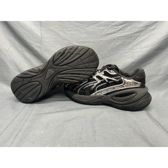 Puma Boys Inverse Dimension Jr Sneakers Mesh Black And Silver Size 6 NEW NO BOX! - Picture 2 of 11